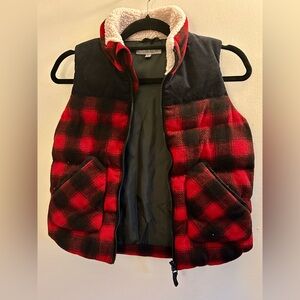 Kids Red and Black Checkered Vest